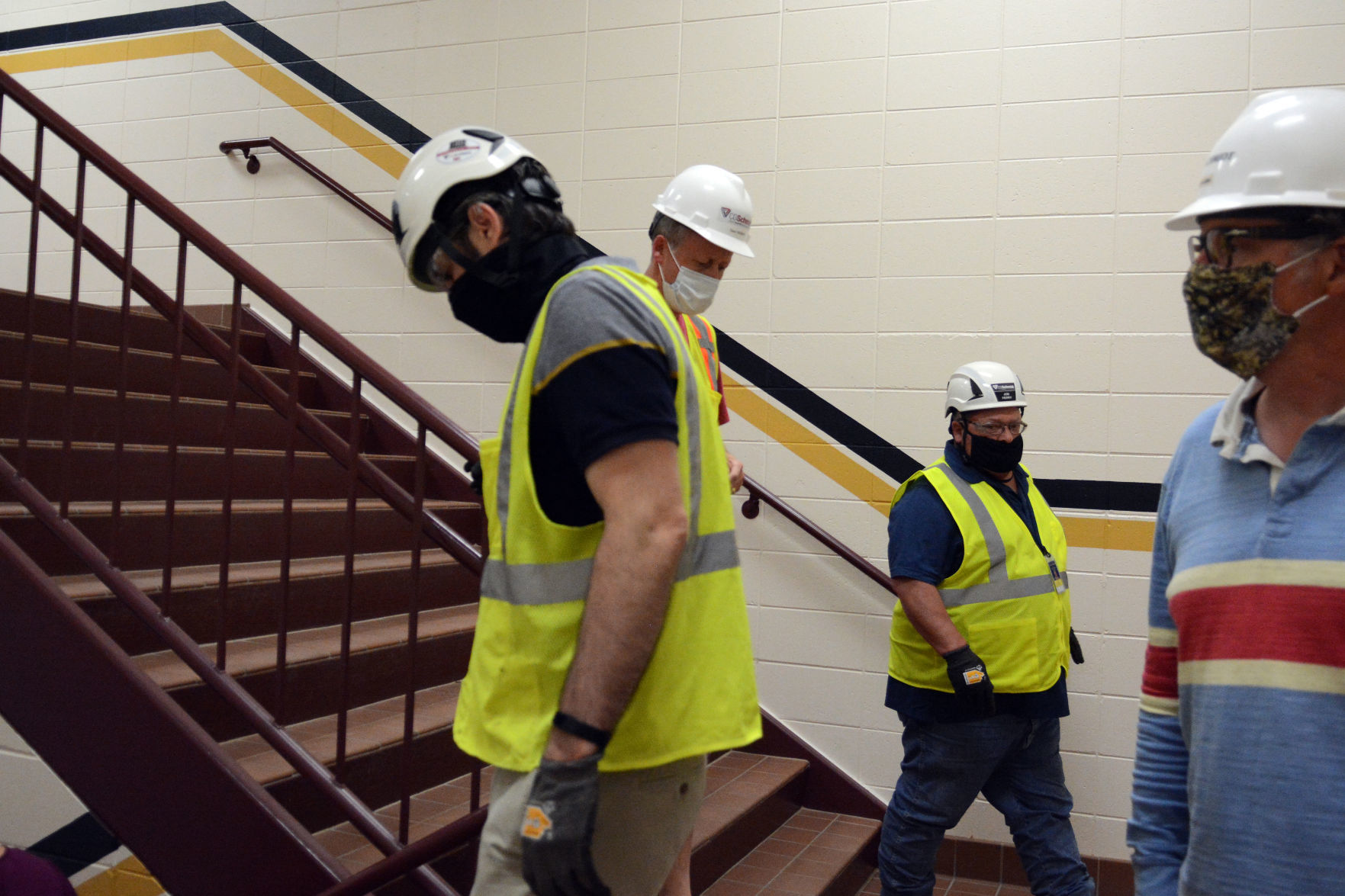 Baraboo middle school construction tour, June 23, 2020